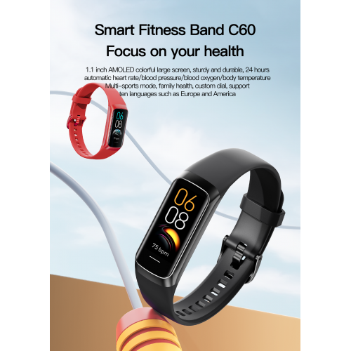 C60 Smart wristband for measuring body temperature, blood pressure, fitness, heart rate, and steps C60 Smart wristband for measuring body temperature, blood pressure, fitness, heart rate, and steps